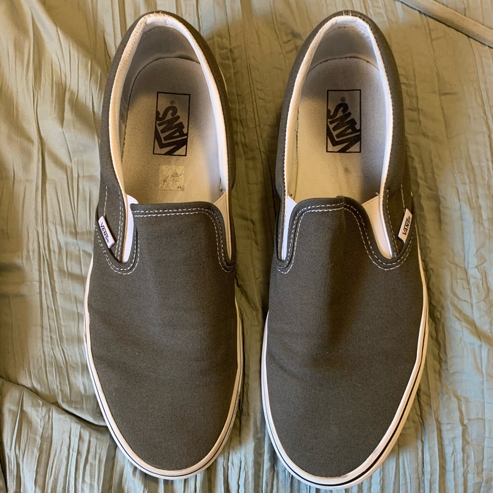 Mens vans charcoal grey/white size 11